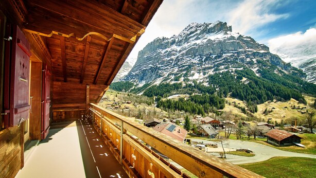Apartment, 3 Bedrooms, Balcony, Mountain View | Balcony - Hotel Gletscherblick (Grindelwald)