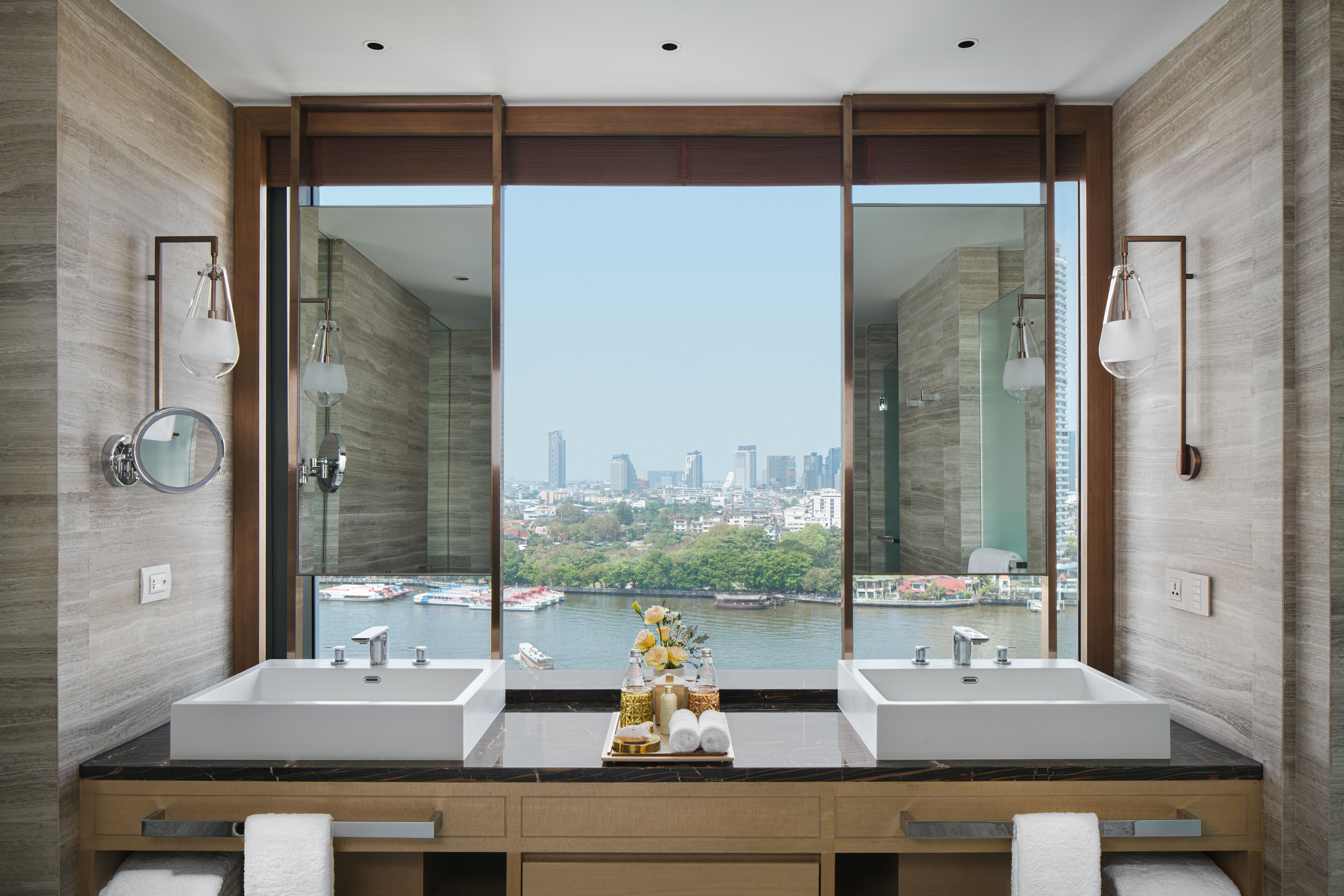2 Bedroom Family River Suite | Bathroom | Separate bathtub and shower, rainfall showerhead, designer toiletries