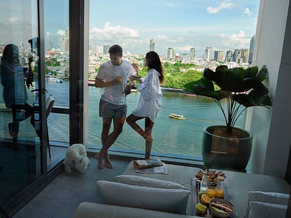 Premier Room, 1 King Bed (Riverfront) | View from room - Capella Bangkok (Bangkok)