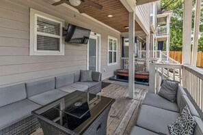 LED TV, fireplace