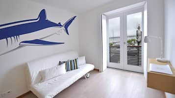 Zweibettzimmer, 3 Einzelbetten, eigenes Bad, Meerblick (Blue Shark) | Ausblick vom Zimmer