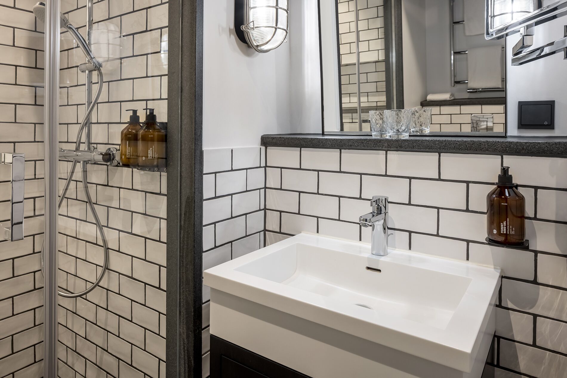 free toiletries, hair dryer, towels