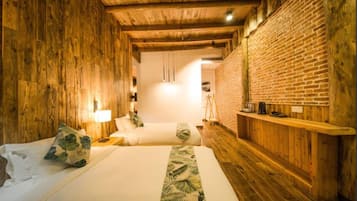 Quarto duplo design | Escrivaninha, Wi-Fi de cortesia