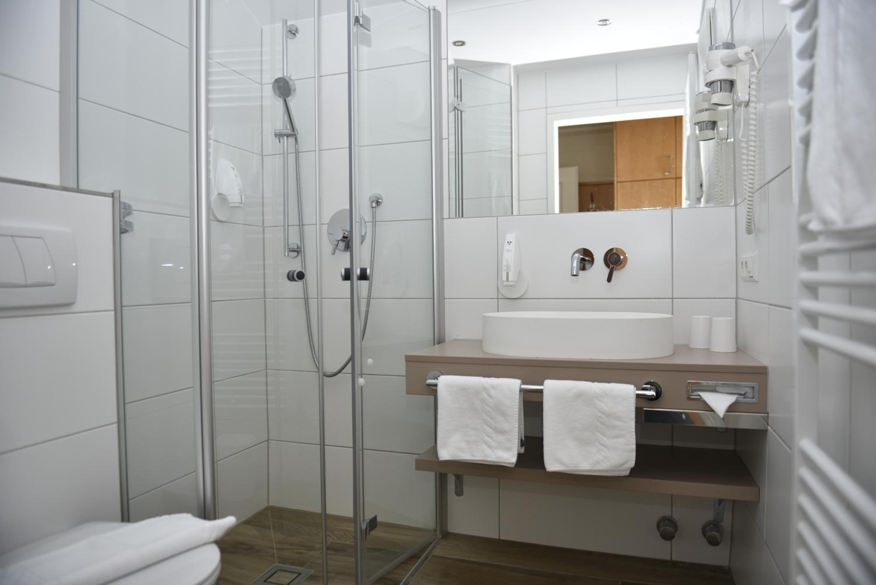Shower, hair dryer