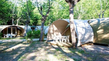Comfort-Zelt, 2 Schlafzimmer, Gemeinschaftsbad (Coco Sweet Tent) | Terrasse/Patio