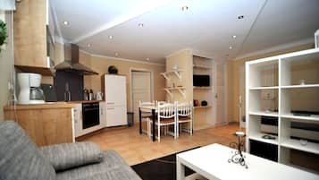 TV, DVD player, books