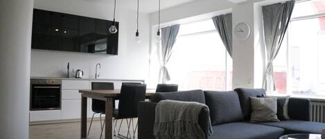 Classic Apartment, 1 Double Bed with Sofa bed, Courtyard View | Private kitchen