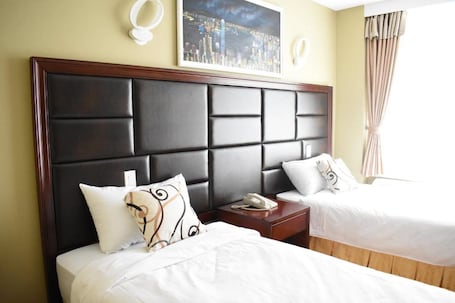 Comfort Double Room, 2 Double Beds, Non Smoking | Premium bedding, in-room safe, desk, blackout drapes