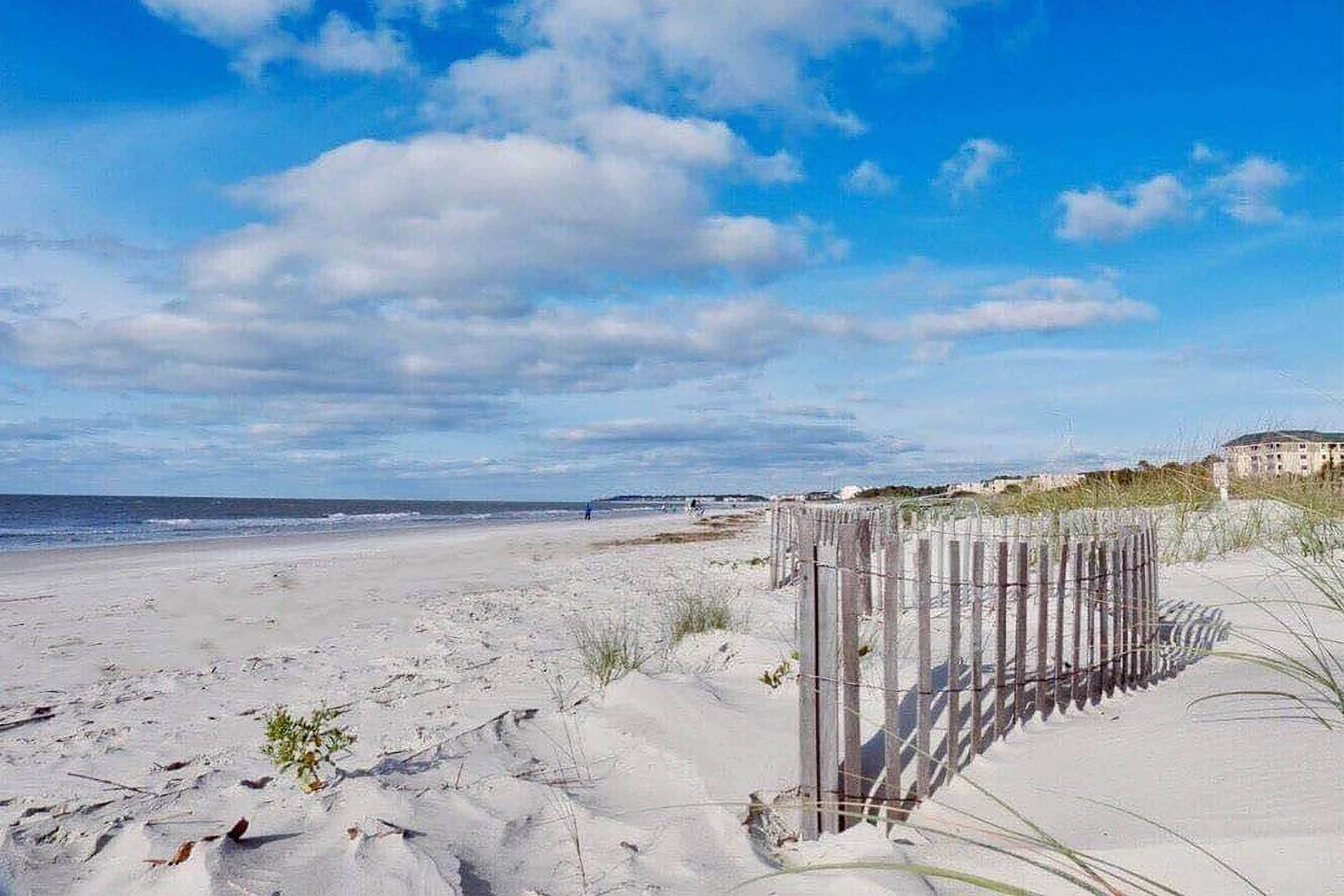 Beach nearby, beach umbrellas