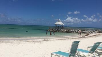 Sun-loungers, beach towels