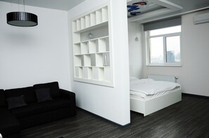 Comfort Apartment, 1 Queen Bed with Sofa bed, Non Smoking (118 Zhylyanska street) | Premium bedding, soundproofing, iron/ironing board, free WiFi - KyivRentApartment (Kyiv)