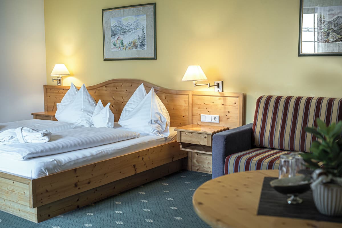 Standard Double Room, Balcony, Mountain View | In-room safe, blackout drapes, WiFi (free), bed sheets