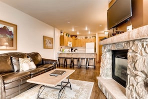 Flat-screen TV - 1 Bedroom Colorado Vacation Rental in River Run Village Steps from the River Run Gondola (Keystone)