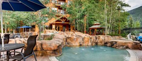 Outdoor pool, a heated pool