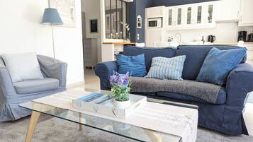 Télévision, lecteur de DVD, livres