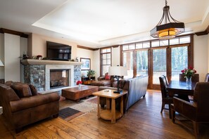 TV, peis, DVD-spiller og filmbibliotek