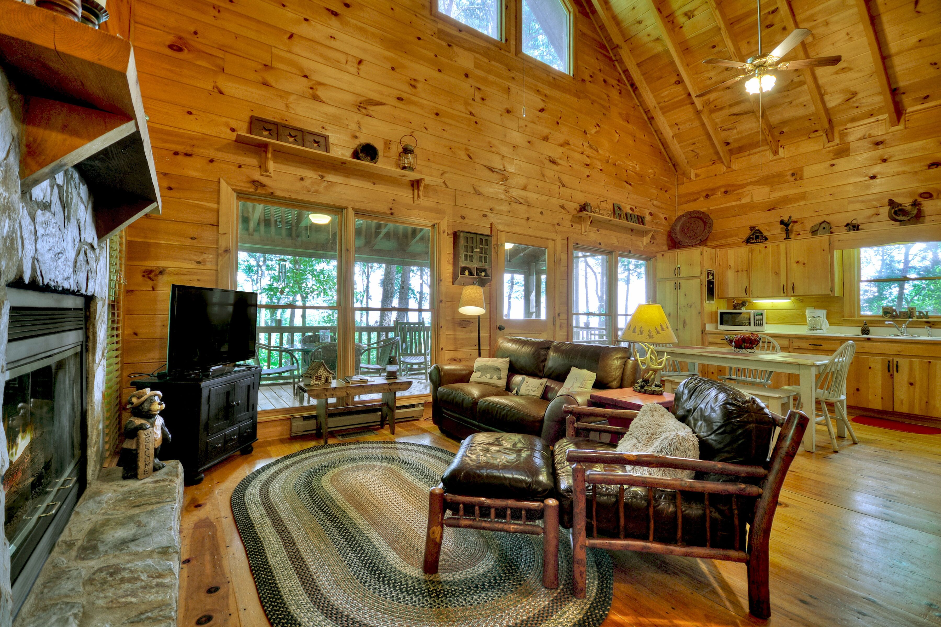 Flat-screen TV, fireplace, DVD player, foosball