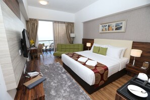 In-room safe, desk, laptop workspace, blackout drapes