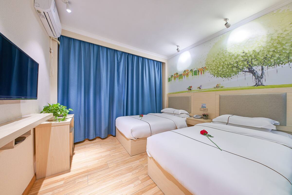 Habitación económica con 2 camas individuales (Mainland Chinese Citizen Only) | Wifi gratis