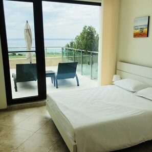 Lägenhet Comfort - 1 dubbelsäng med bäddsoffa - balkong - havsutsikt | Balkongutsikt