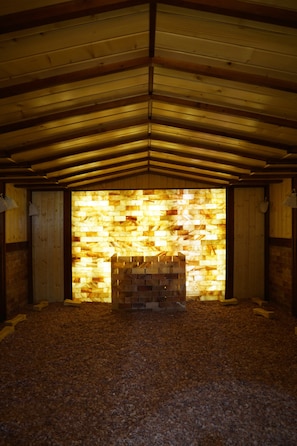Sauna, steam room, body treatments, facials, massages
