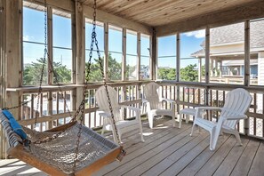Relax in a hammock or unwind in one of the Adirondack chairs on the deck, surrounded by the beautiful landscape.