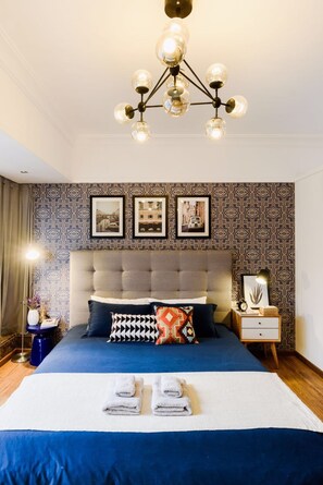 Departamento, 1 habitación | Escritorio, cortinas blackout, wifi gratis y ropa de cama