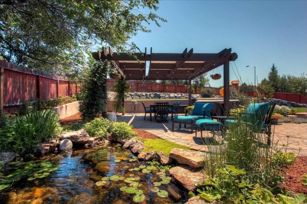 Koi Pond and Pergola Area