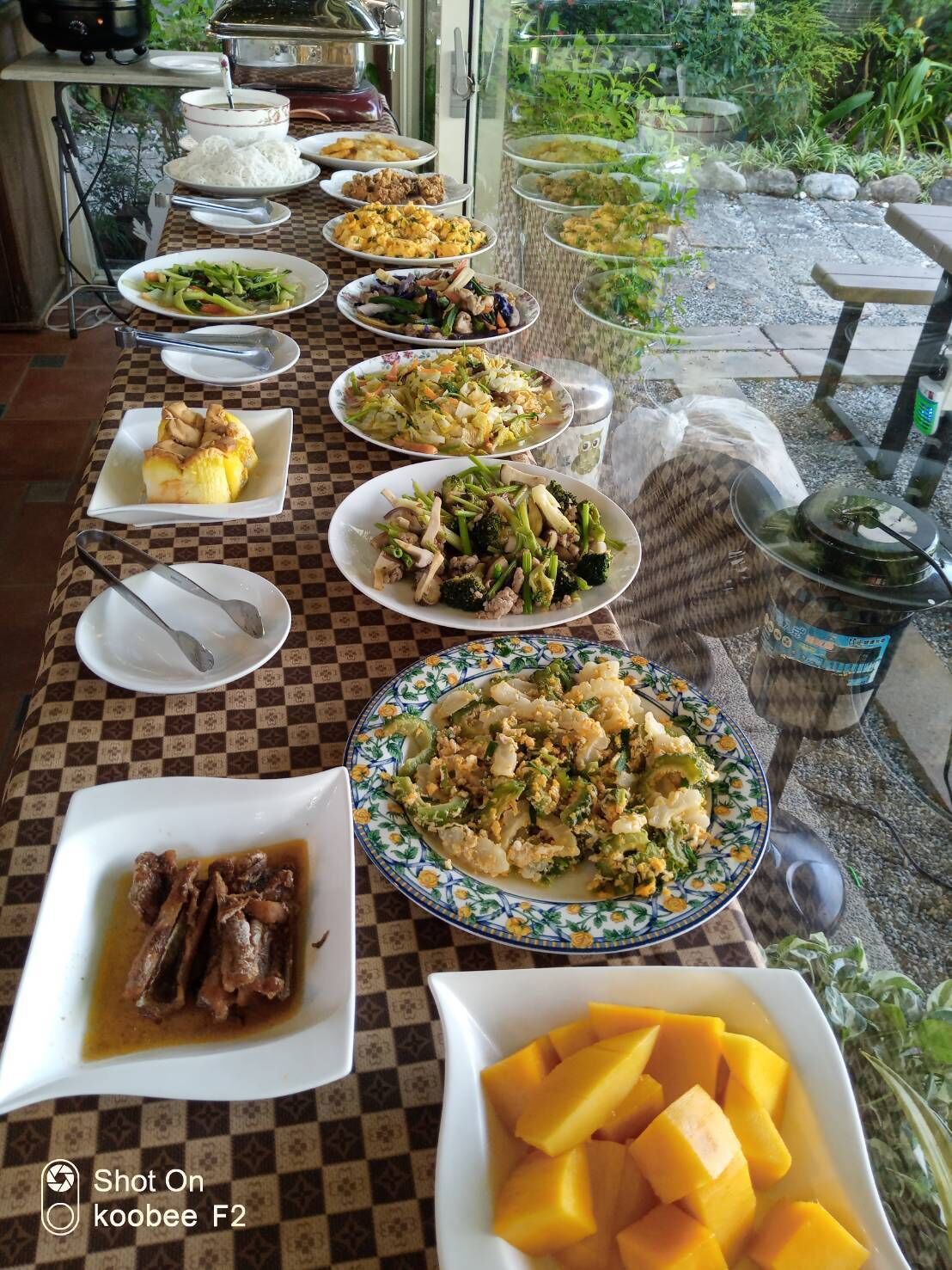 뷔페 아침 식사