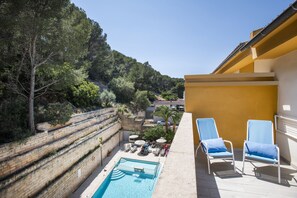 Superior Apartment, 1 Bedroom, Balcony, Pool View | Balcony view