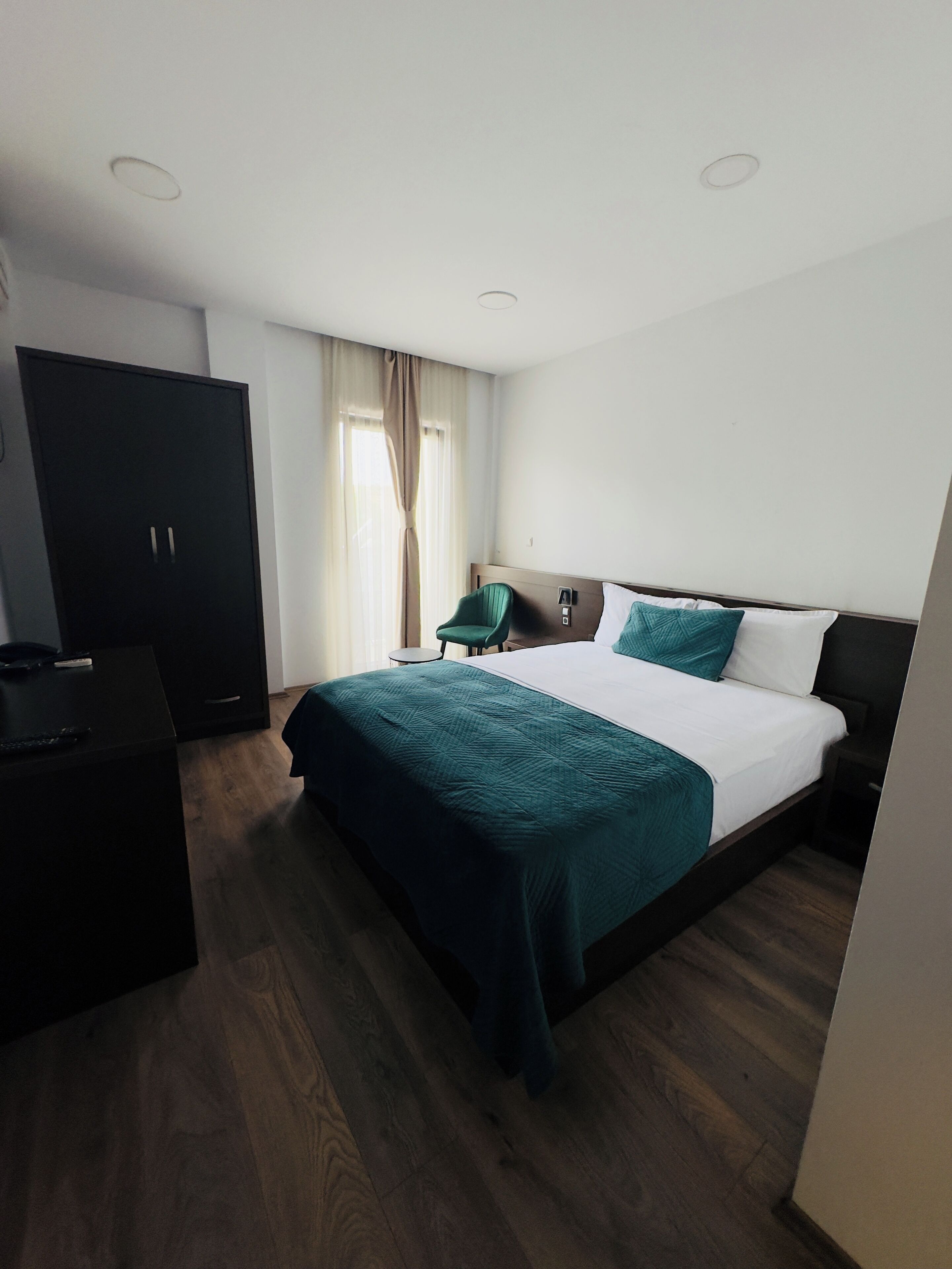 double room, private bathroom, city view | minibar, desk, laptop workspace, soundproofing