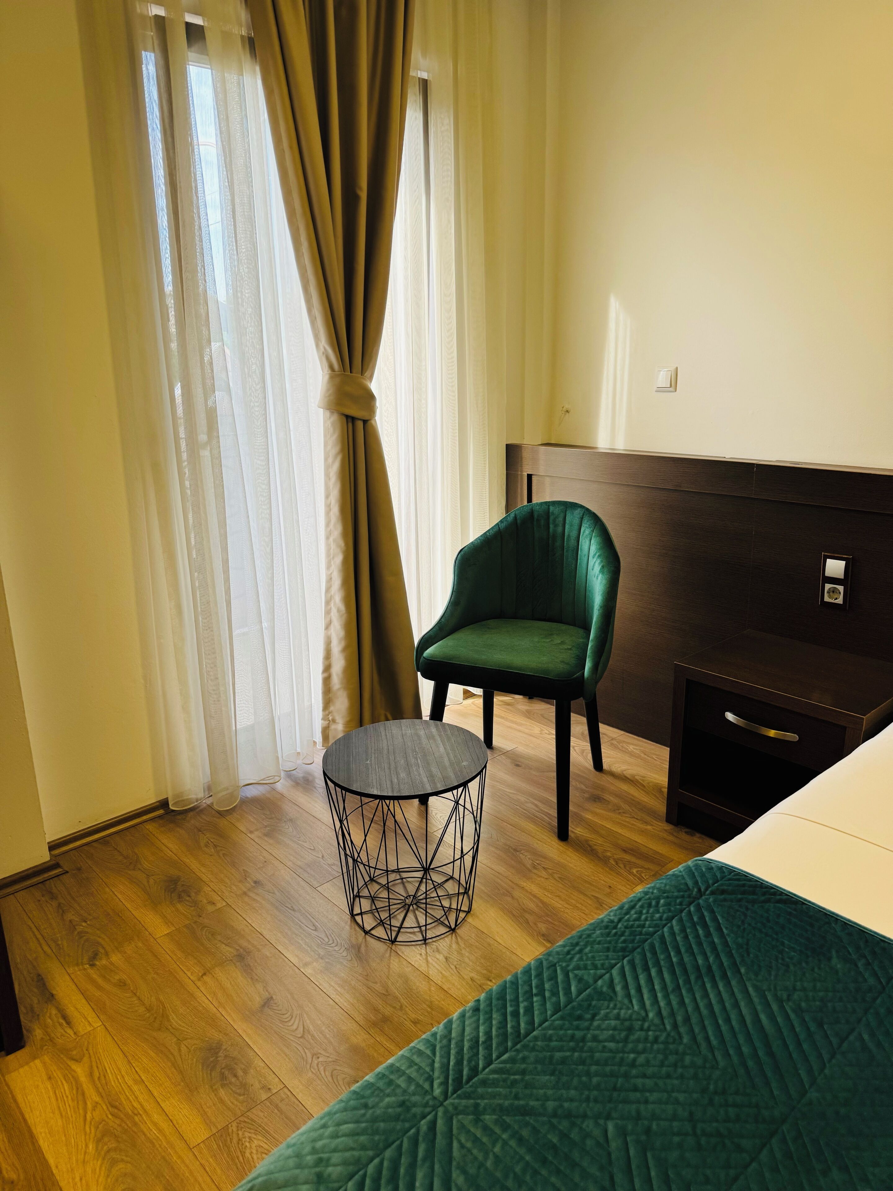 double room, private bathroom, city view | minibar, desk, laptop workspace, soundproofing