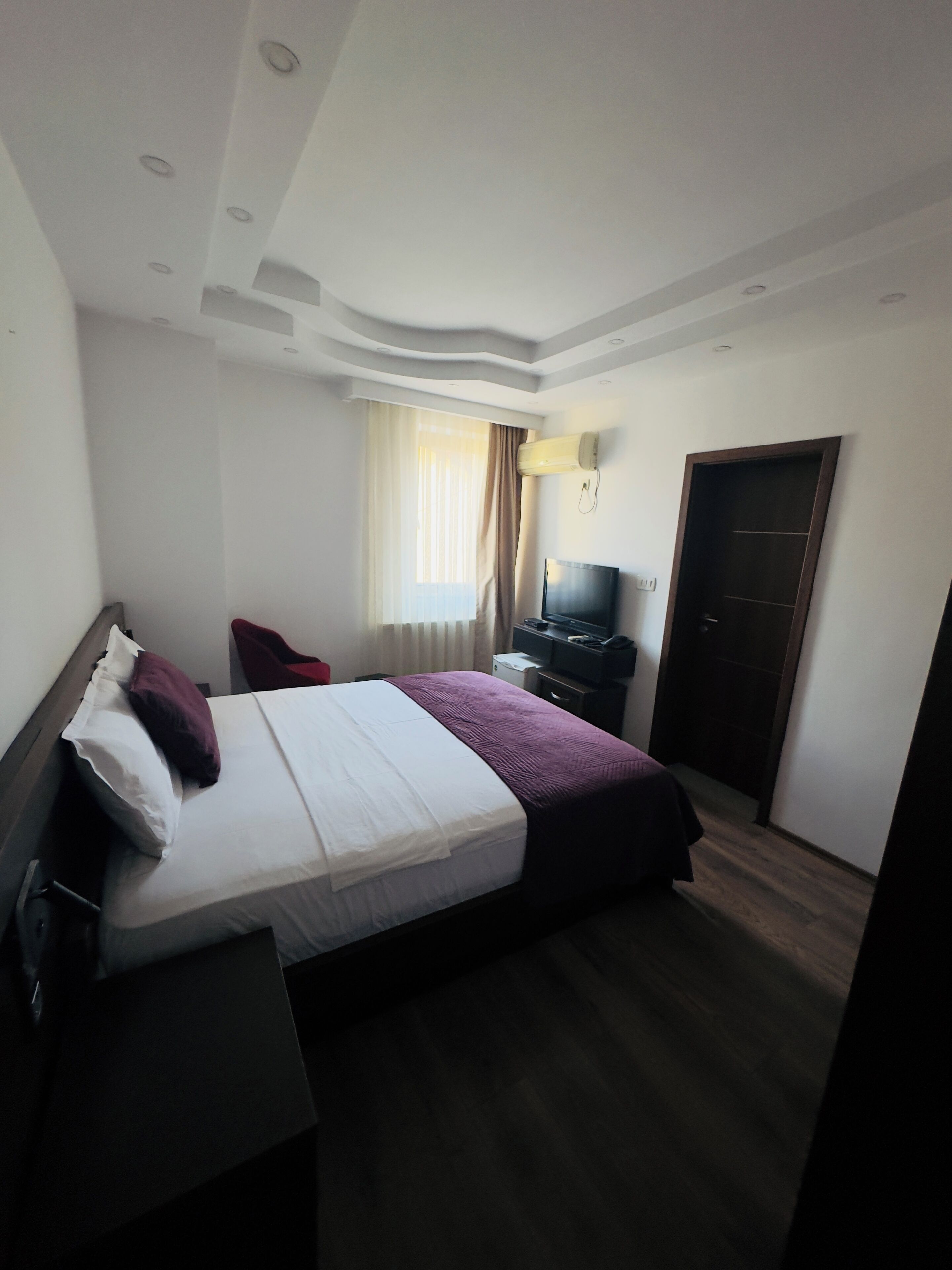 double room, private bathroom, city view | minibar, desk, laptop workspace, soundproofing