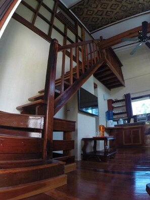 Premier Villa | Living area | 42-inch LED TV with cable channels, TV - Sunset Bay Villas Siargao (General Luna)
