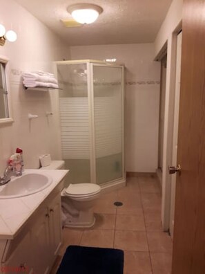 Shower, hair dryer, towels, soap - Suite With Private Entrance 20 min to YYC Airport (Airdrie, Canada)