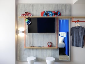 Habitación doble estándar de uso individual, varias camas | Caja de seguridad en la habitación, insonorización y wifi gratis