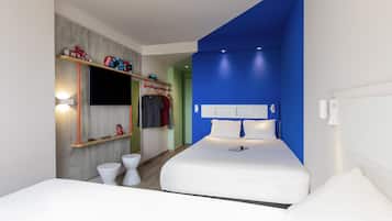 Standard Double Room, 2 Double Beds | In-room safe, soundproofing, travel crib, free WiFi