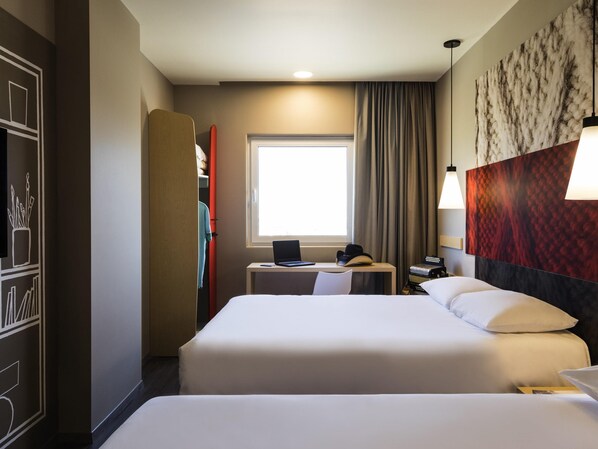 Double Room, 2 Double Beds | Memory foam beds, in-room safe, desk, soundproofing