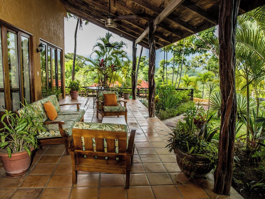 Casa familiar, varias camas, no fumadores, vistas parciales al mar | Terraza o patio