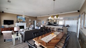 Smart TV, fireplace, video games, books