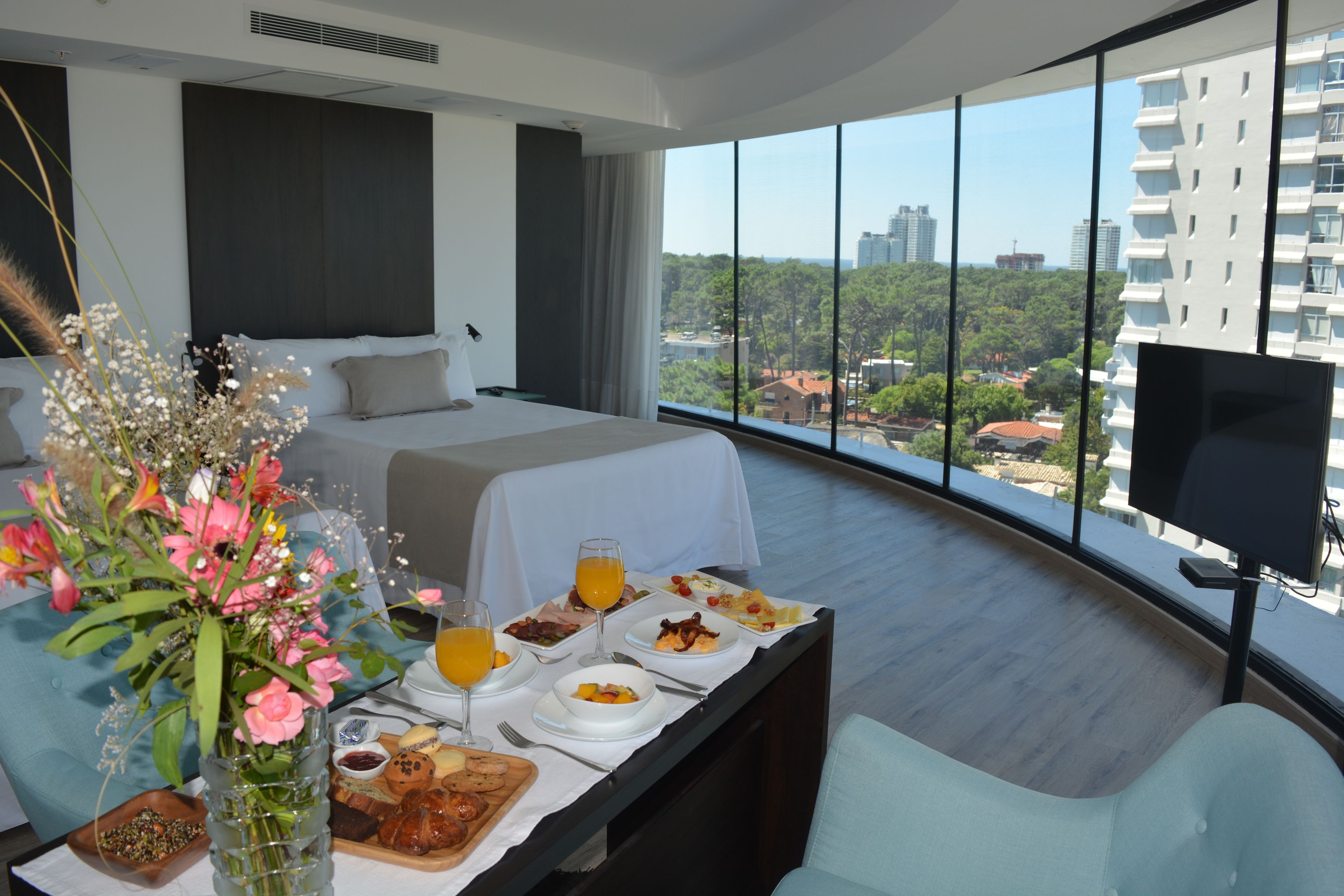 grand room, multiple beds | premium bedding, minibar, in-room safe, desk