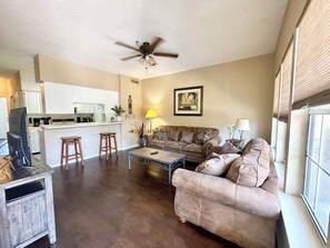 Una televisión, un reproductor de DVD