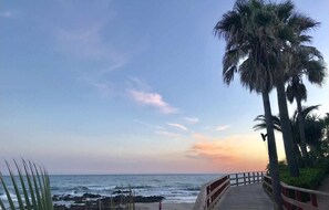En la playa 