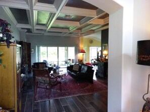 Interior - Elegant Lily Corner Lot, view of lake from hot tub,next to Rec Ctr & golf course (The Villages)