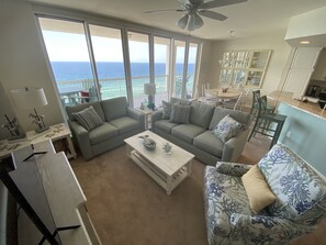 TV, DVD player, books, video library