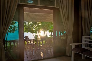 Deluxe Bungalow, 1 Queen Bed, Non Smoking, Sea View | Premium bedding, blackout drapes, bed sheets - Haad Tian Beach Resort (Ko Pha-ngan)