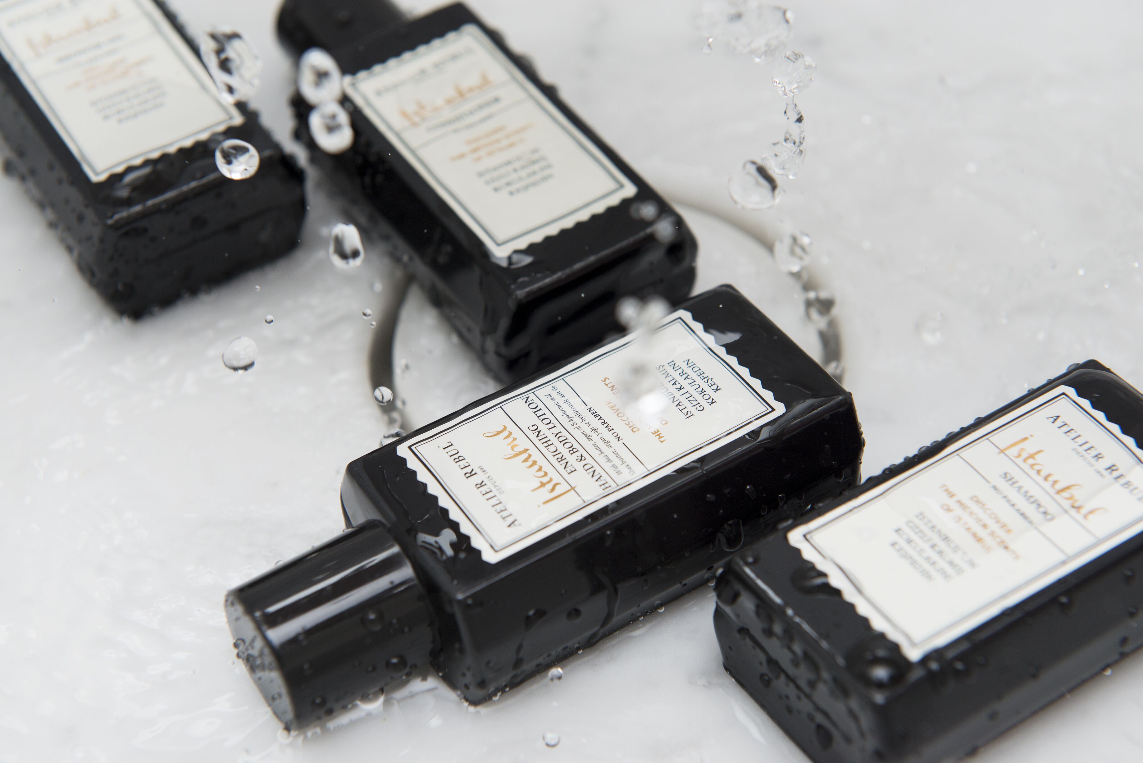 free toiletries, bathrobes, towels