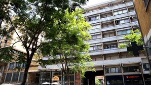 Un edificio de varios pisos con un diseño arquitectónico moderno, que cuenta con balcones y ventanas amplias.