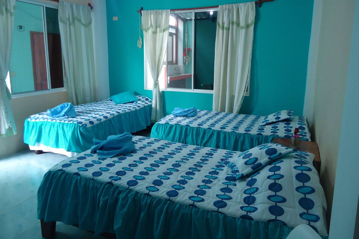 Basic Quadruple Room, Private Bathroom (4 Single Beds) | In-room safe, WiFi (free)
