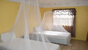 2 bedrooms, iron/ironing board, WiFi, bed sheets